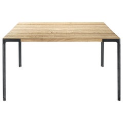 Customizable Desalto Fan Oak Top Table by Piero Lissoni