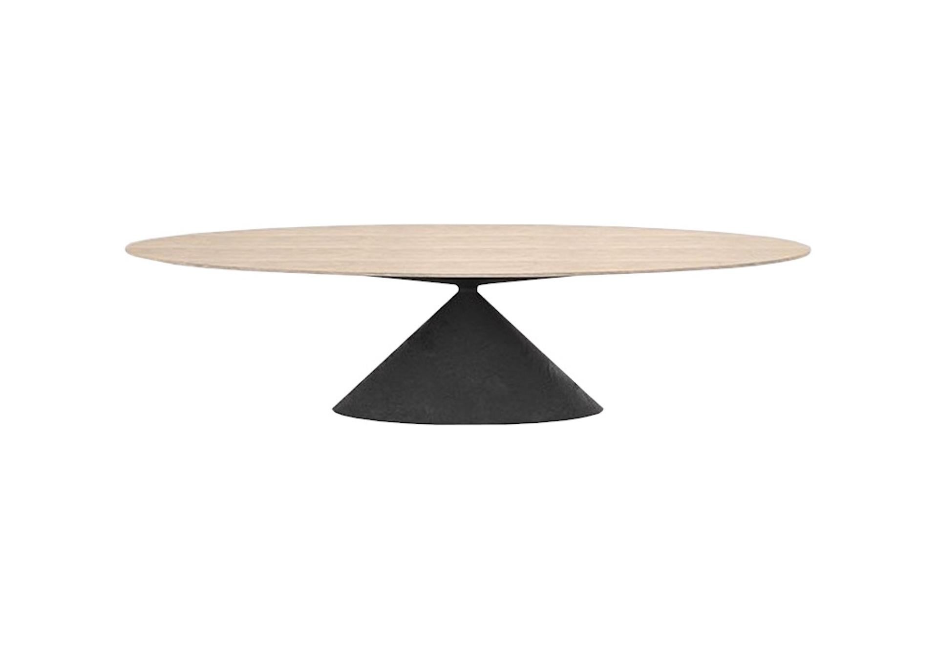 Table longue personnalisable en argile Desalto avec plateau en frêne de Marc Krusin Neuf - En vente à New York, NY