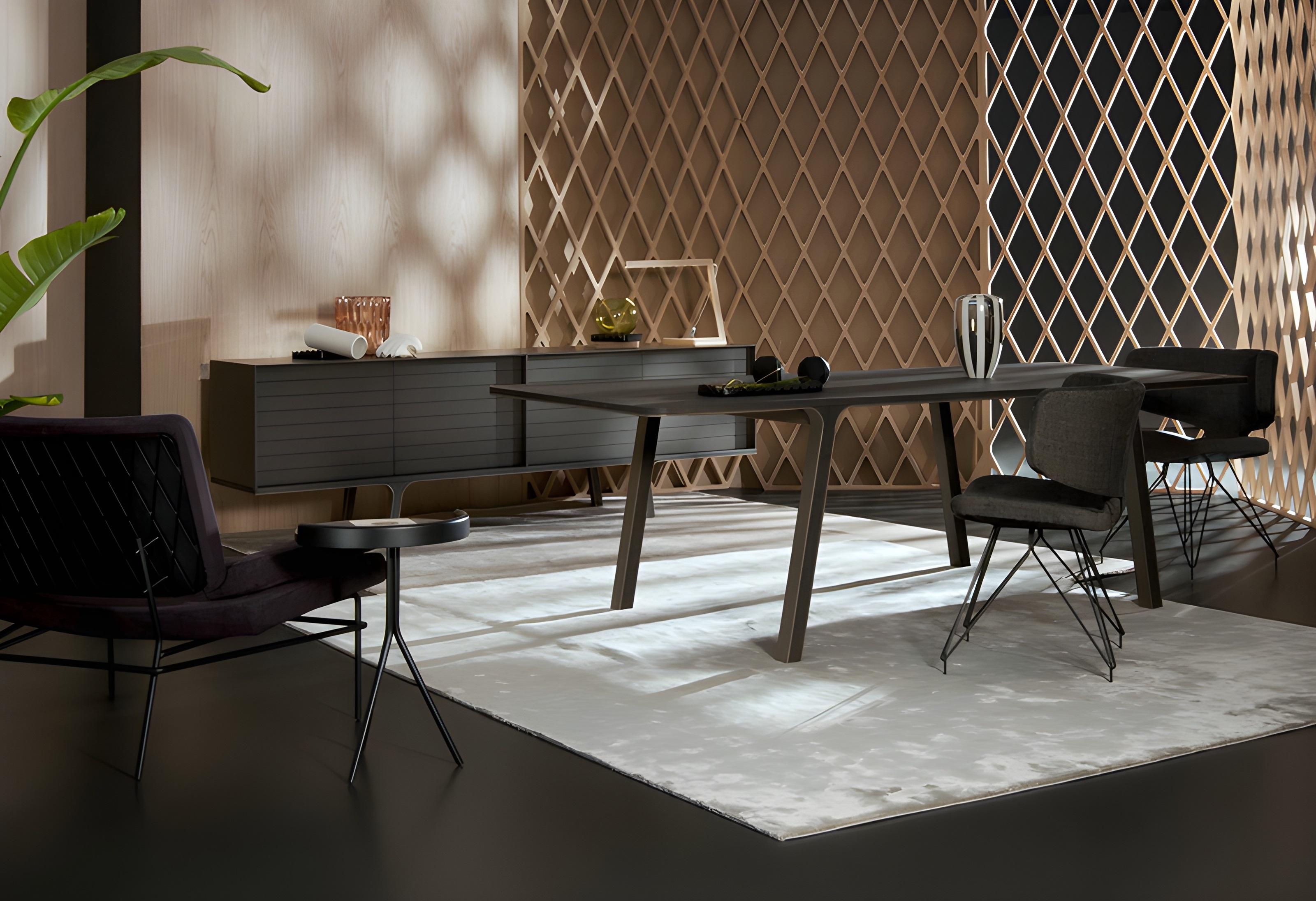 Legno Credenza di design personalizzabile in palissandro e lacca rosso ciliegio in vendita