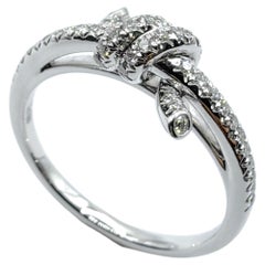 Customizable Diamond Pavé Twisted Love Knot Everyday Ring in 14K/18K White Gold