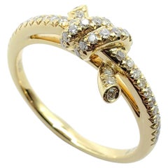 Customizable Diamond Pavé Twisted Love Knot Everyday Ring in 14K/18K Yellow Gold