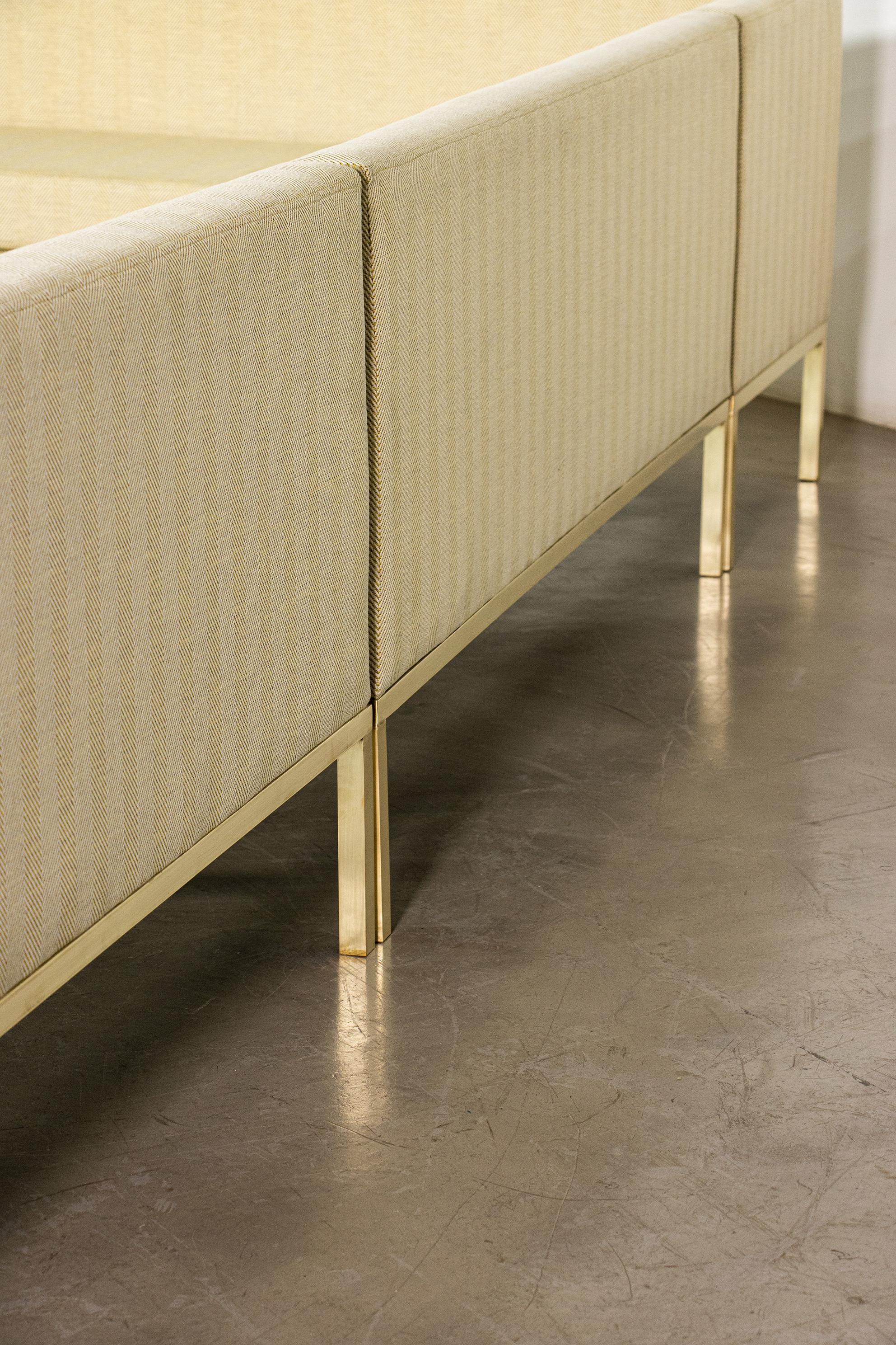 Customizable Dining Banquette or Settee in Bronze and COM from Costantini, Ciro For Sale 7