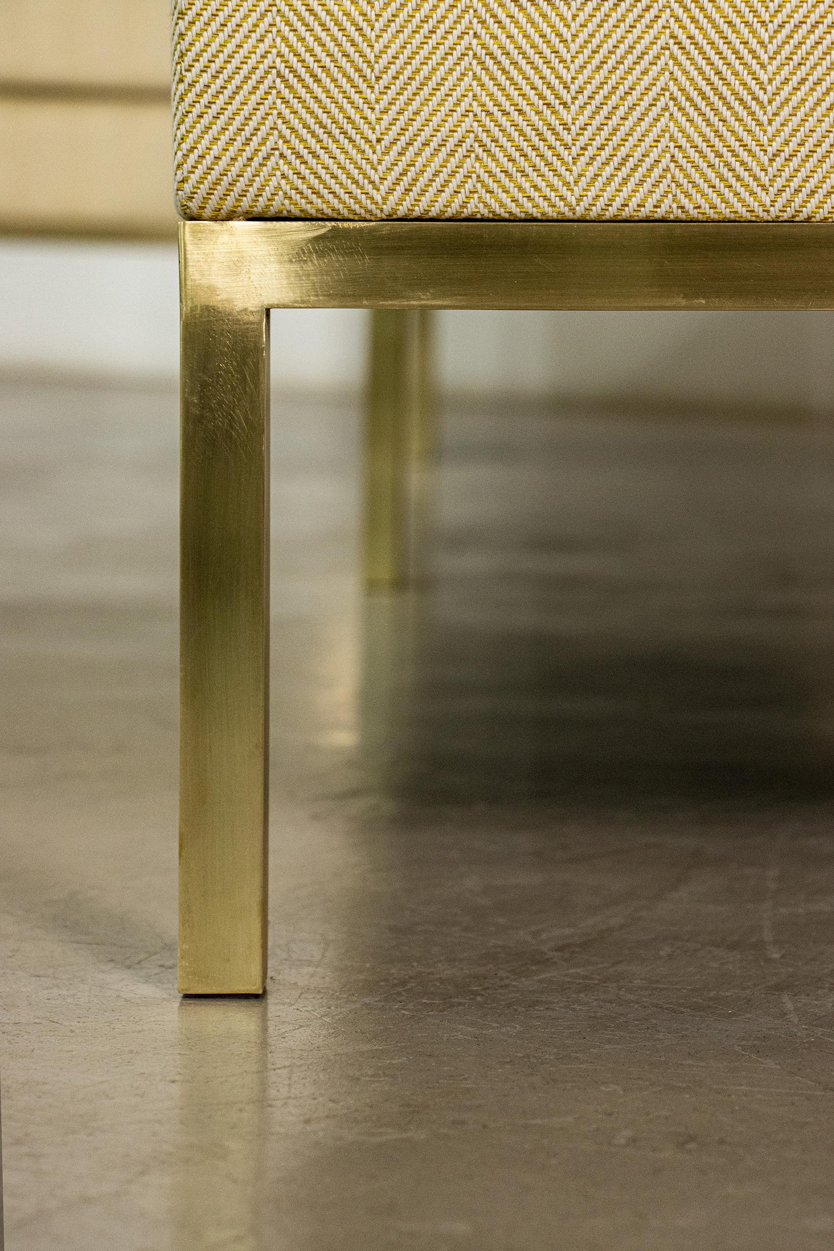 Customizable Dining Banquette or Settee in Bronze and COM from Costantini, Ciro For Sale 9