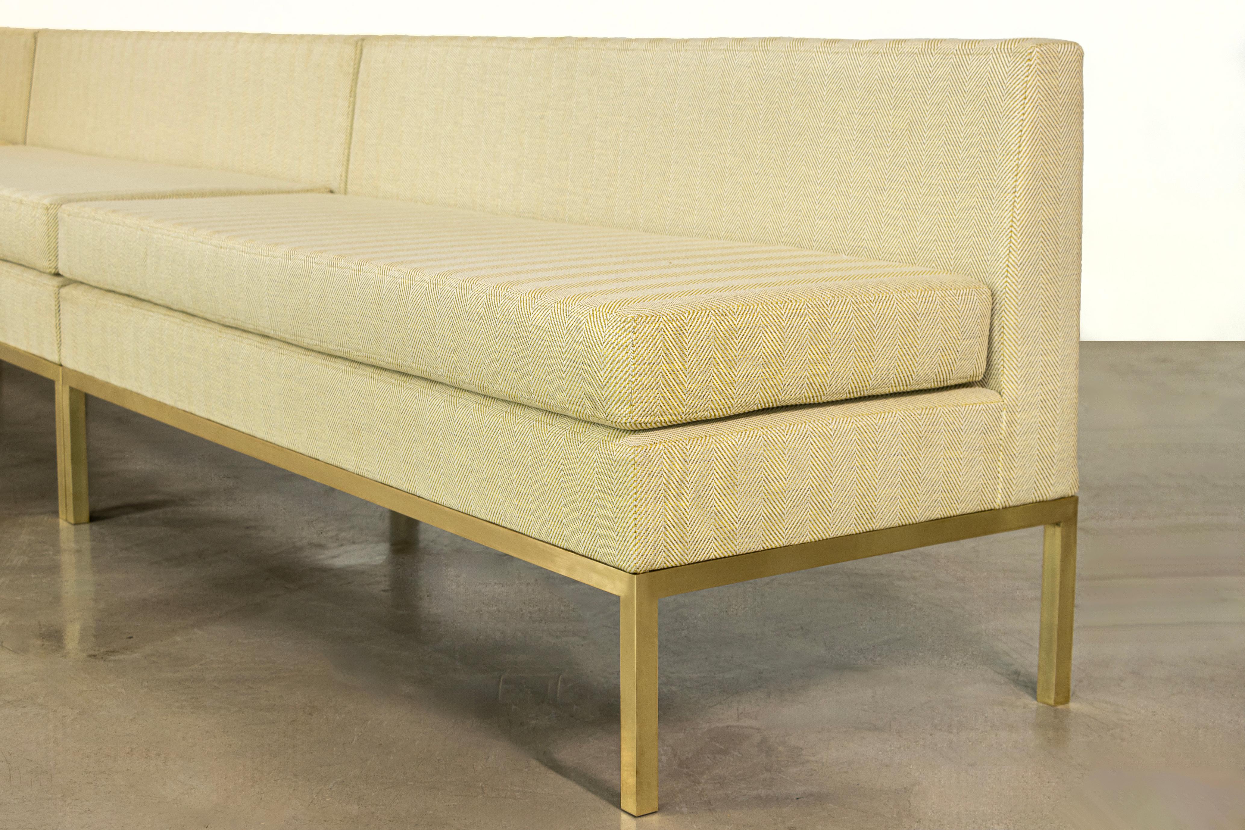 Customizable Dining Banquette or Settee in Bronze and COM from Costantini, Ciro For Sale 10
