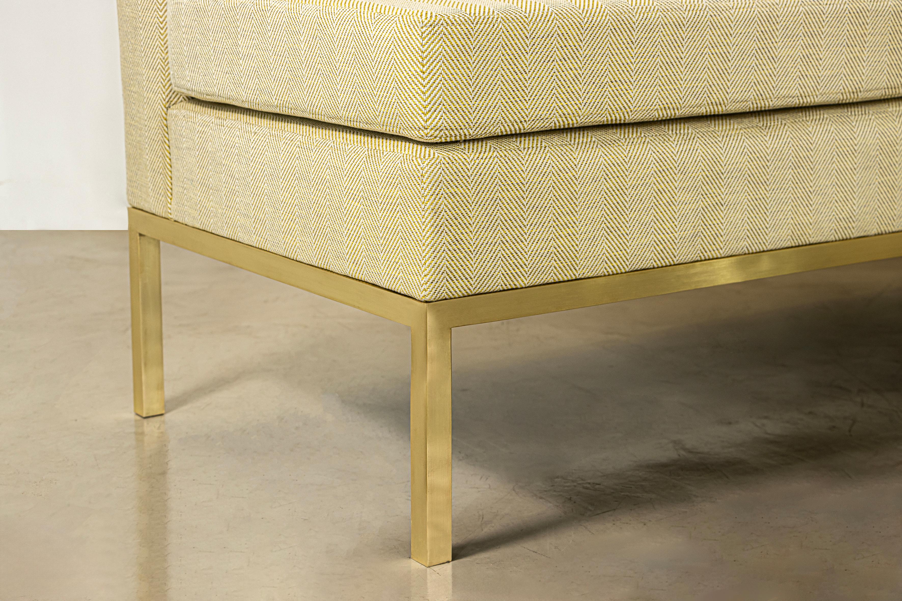 Customizable Dining Banquette or Settee in Bronze and COM from Costantini, Ciro For Sale 12