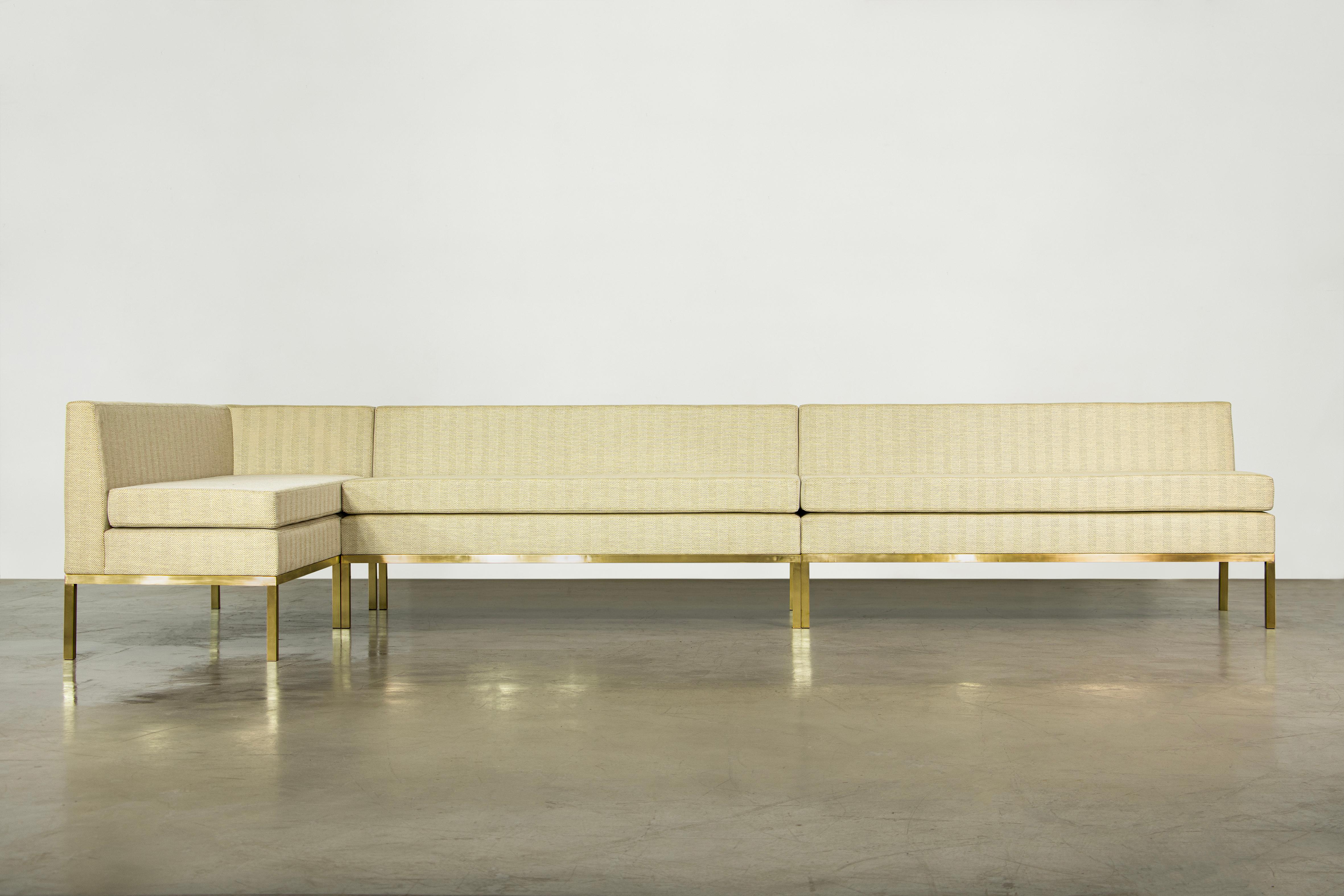 Modern Customizable Dining Banquette or Settee in Bronze and COM from Costantini, Ciro For Sale