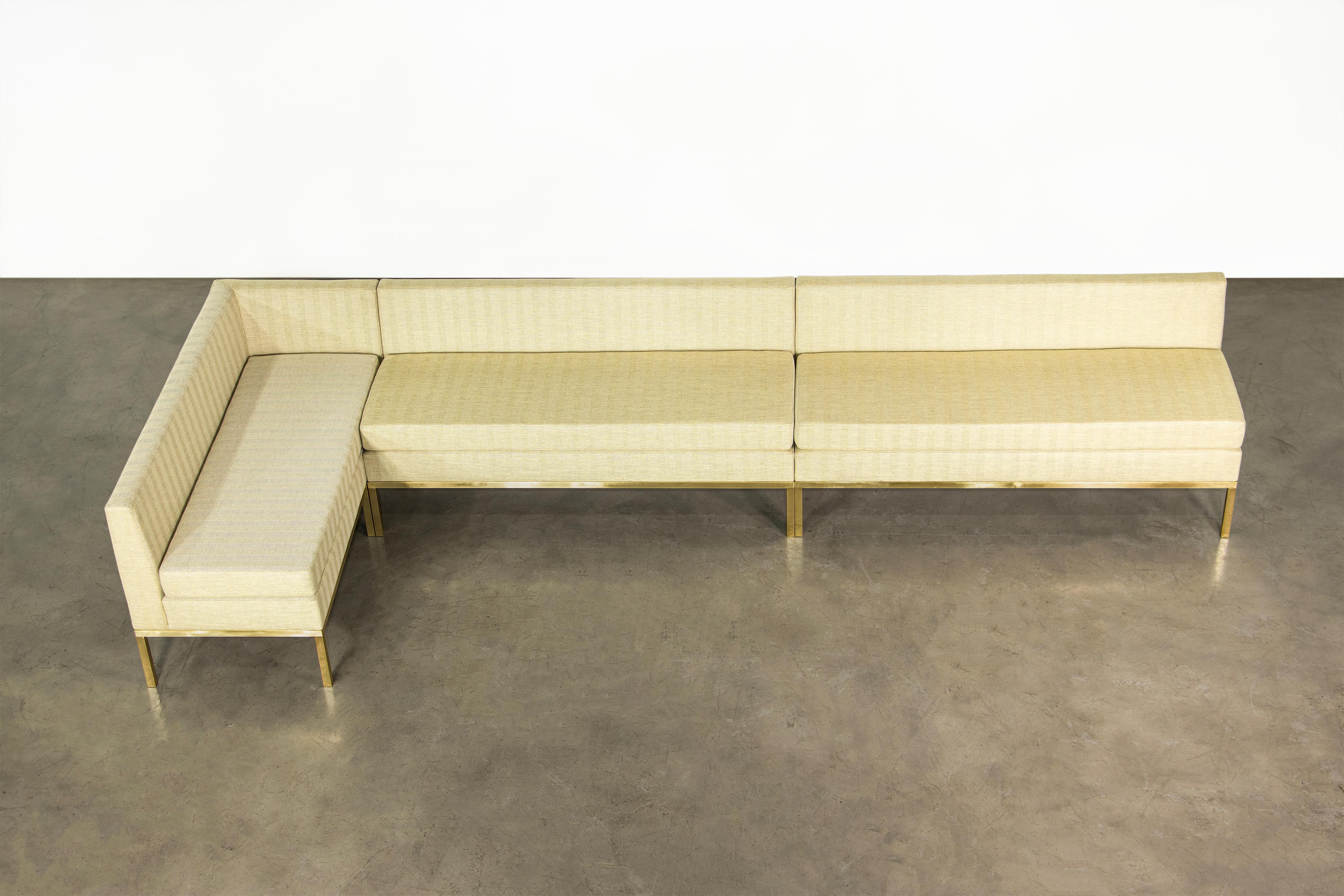 Argentine Customizable Dining Banquette or Settee in Bronze and COM from Costantini, Ciro For Sale