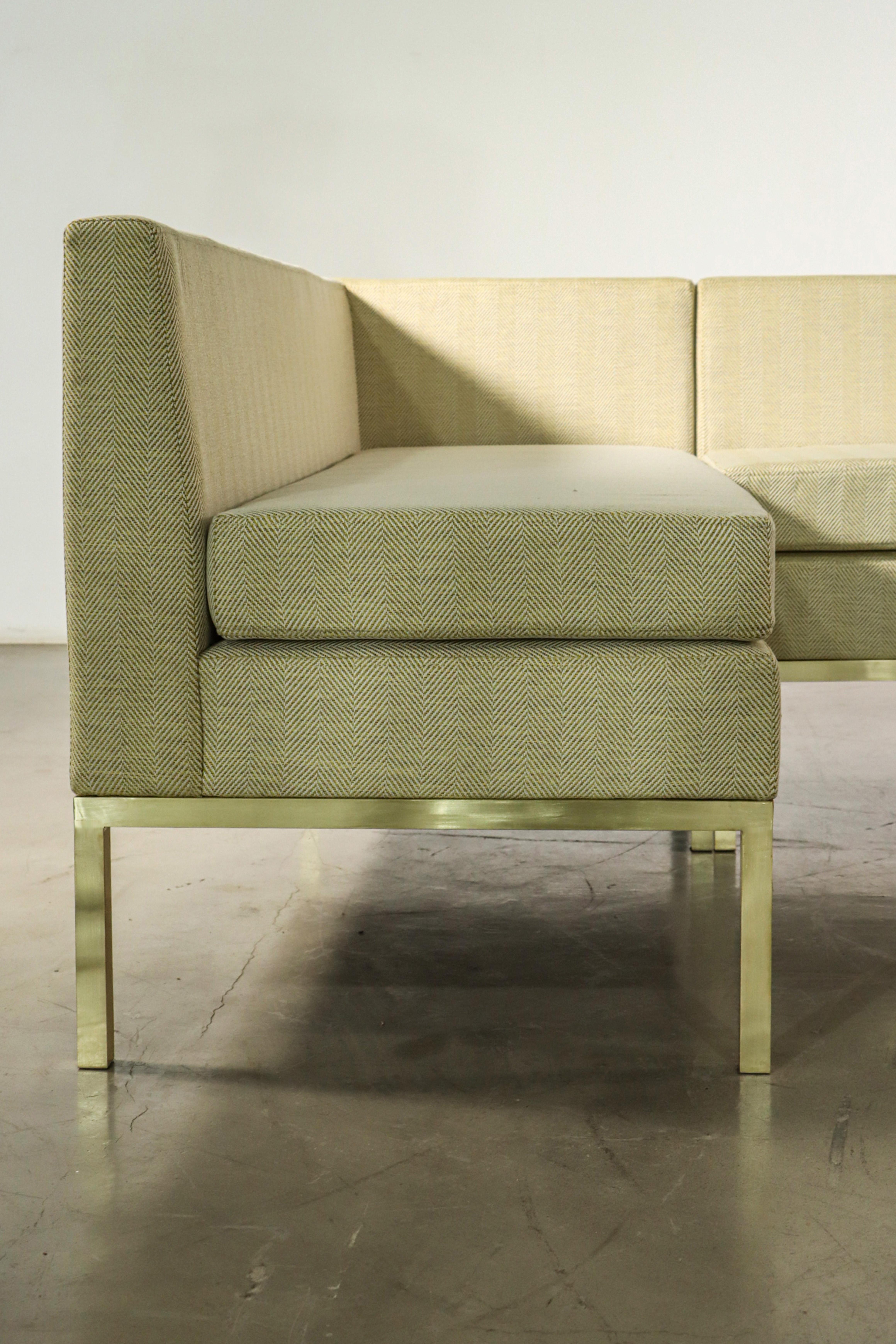 Customizable Dining Banquette or Settee in Bronze and COM from Costantini, Ciro For Sale 1