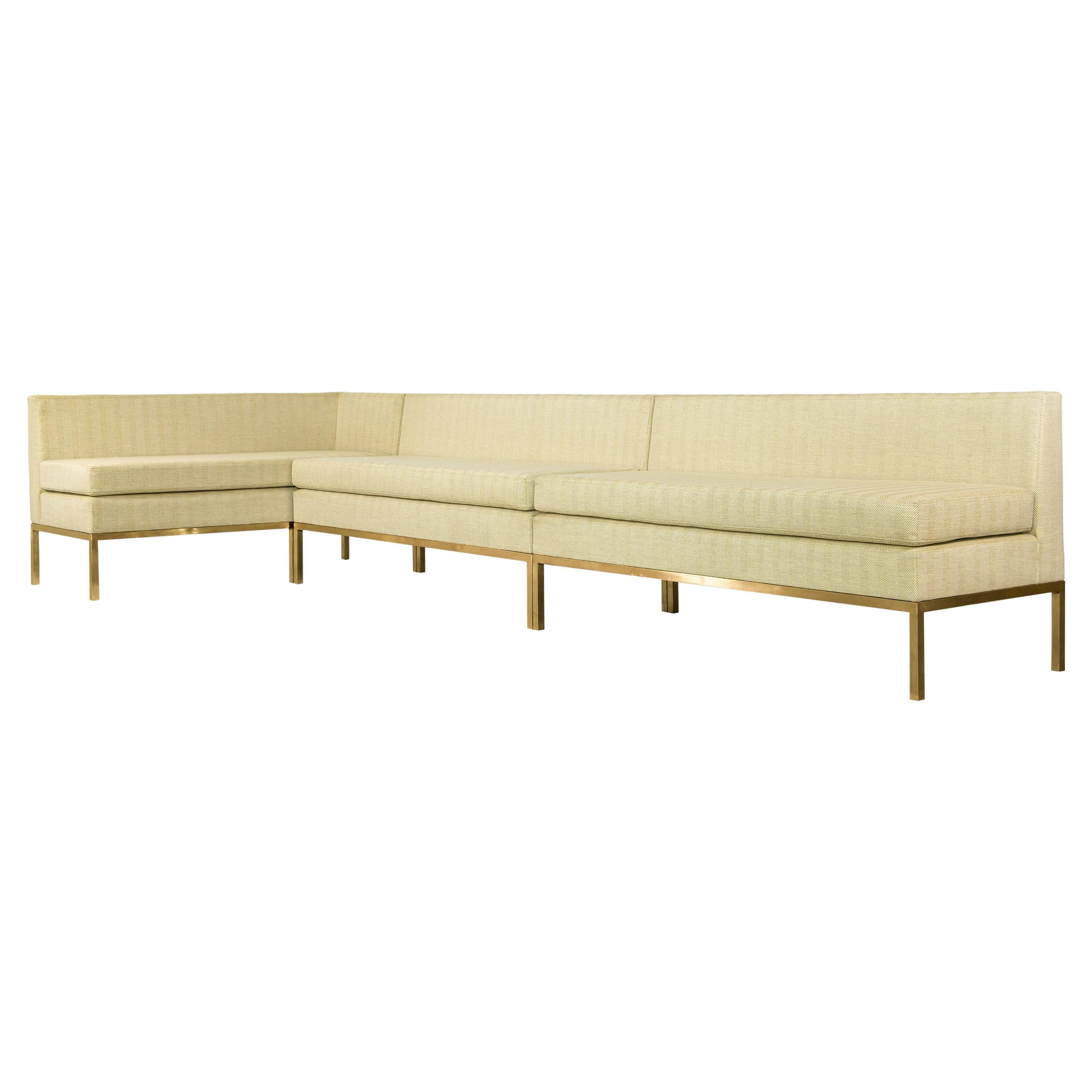 Customizable Dining Banquette or Settee in Bronze and COM from Costantini, Ciro For Sale