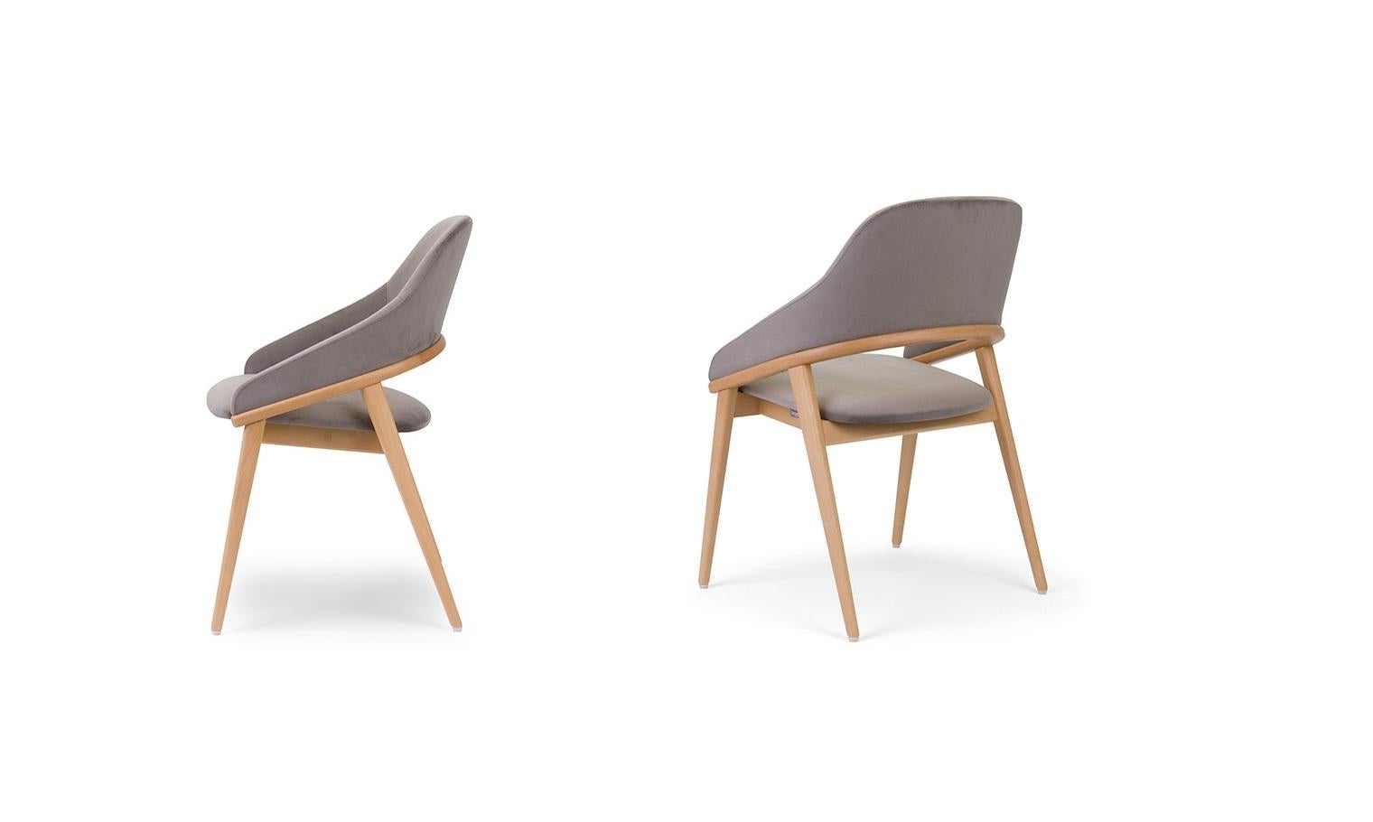 Tissu d'ameublement Chaise de salle à manger personnalisable conçue pour un confort exceptionnel en vente
