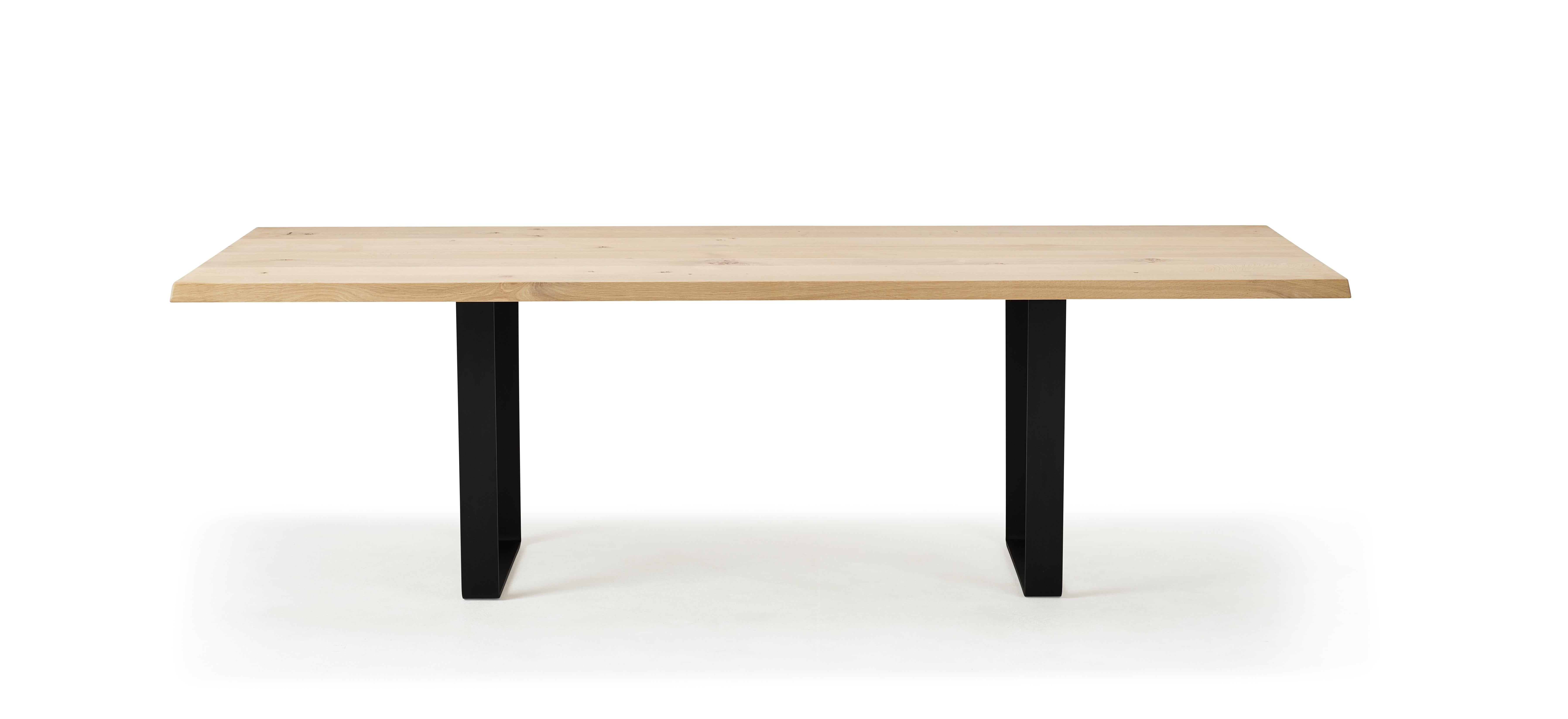 Scandinavian Modern Customizable Dining Table 'LOWLIGHT' 220, Natural Oak