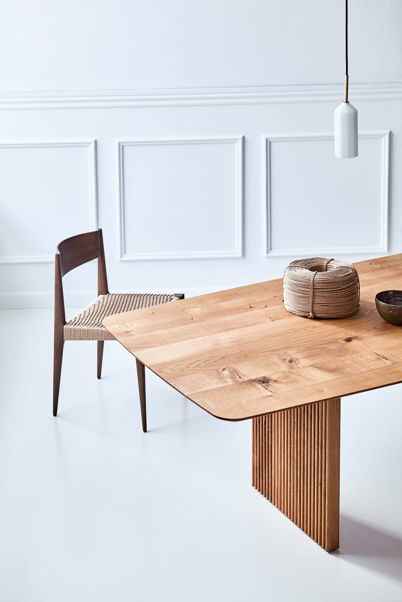 Scandinavian Modern Customizable Dining Table TEN 200, Natural Oak For Sale