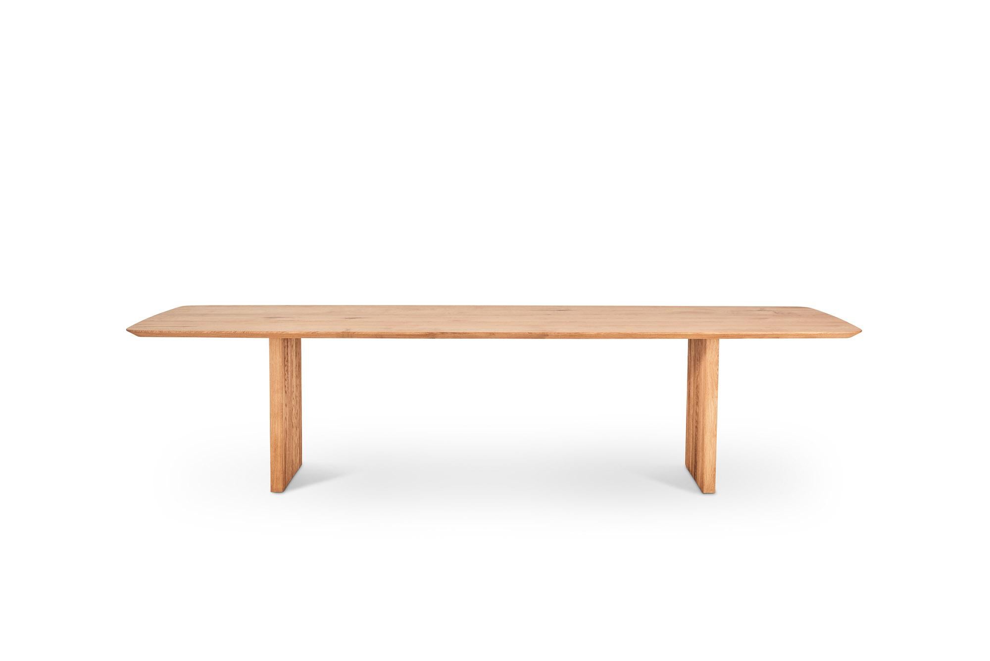 TEN dining table, rectangular, 240cm
Solid wood tabletop and legs. Handmade in Denmark.

Height: 72 or 74 cm

Tabletop dimensions:
– 200 x 95 cm
– 240 x 105 cm
– 270 x 105 cm
– 300 x 105 cm
– 340 x 105 cm
– 370 x 105 cm
– 400 x 105