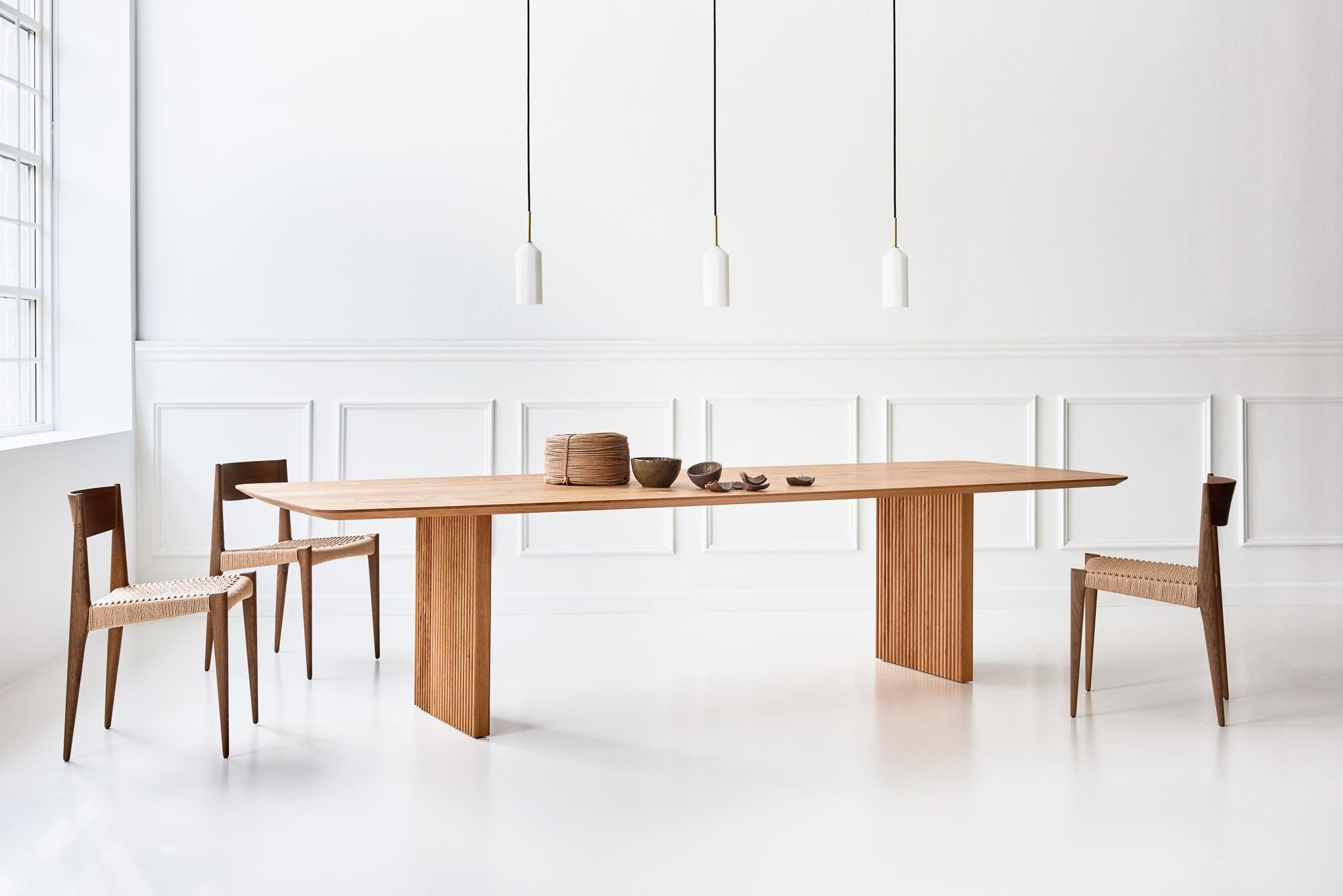 Danish Customizable Dining Table TEN 240, Natural Oak For Sale
