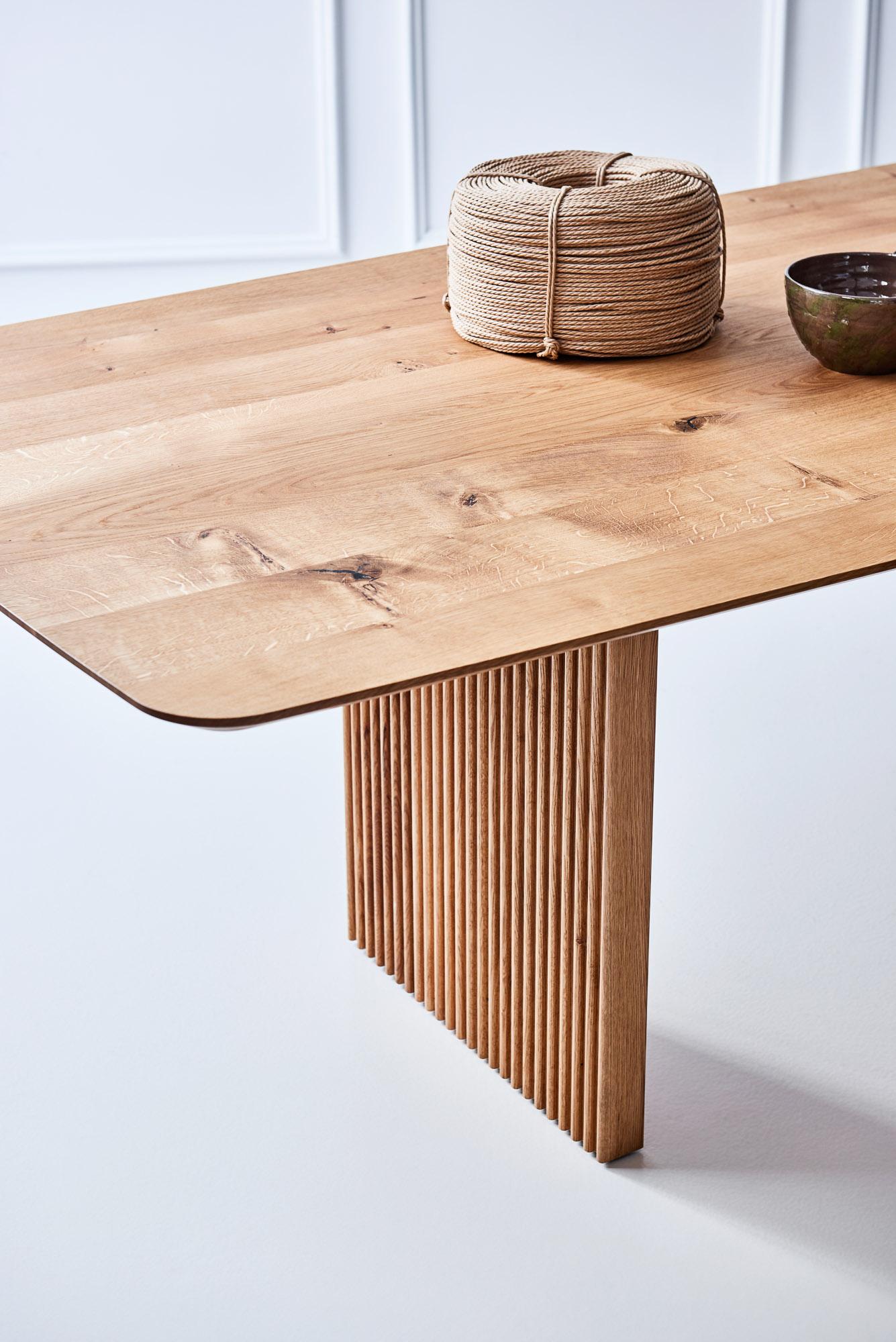 Scandinavian Modern Customizable Dining Table TEN 300, Natural Oak For Sale