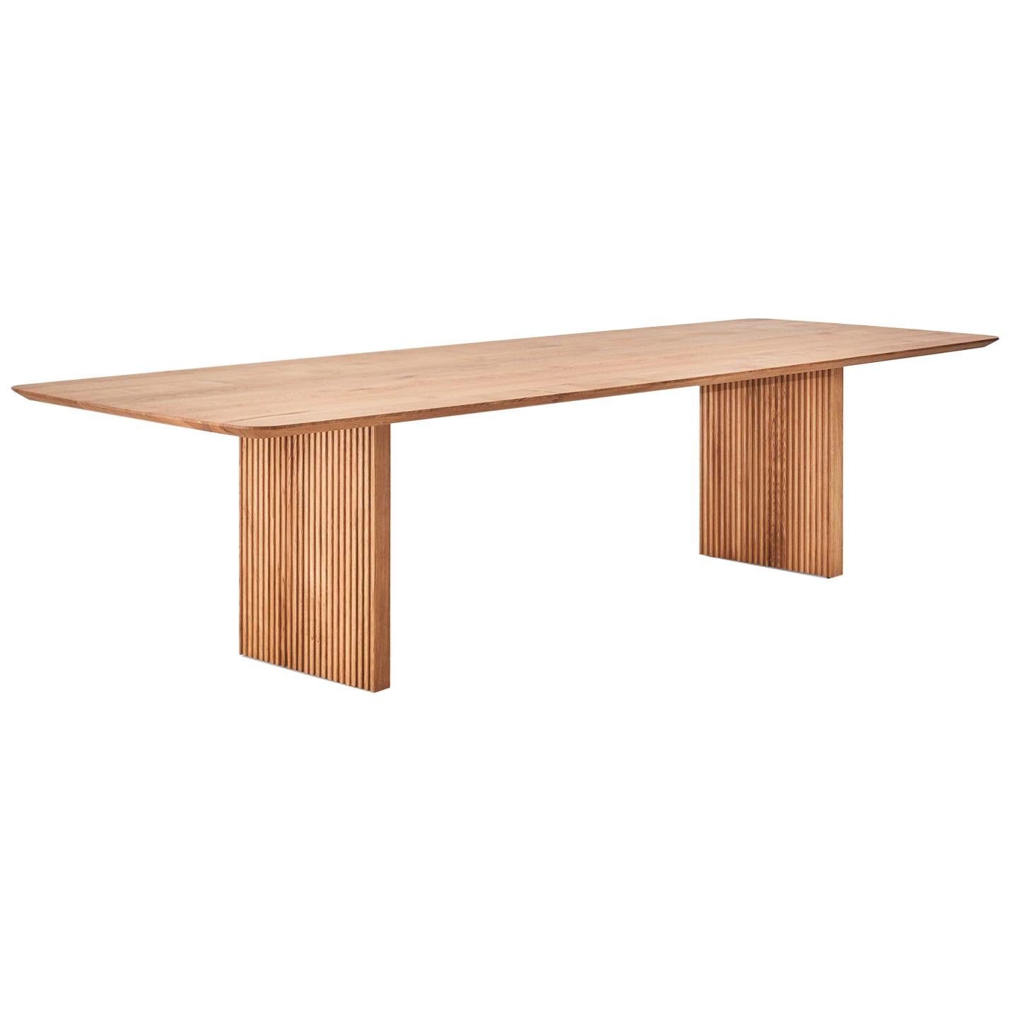 Customizable Dining Table TEN 340, Natural Oak For Sale