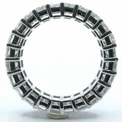 Anpassbarer Smaragdschliff Diamant Ehering in 14K/18K Gold