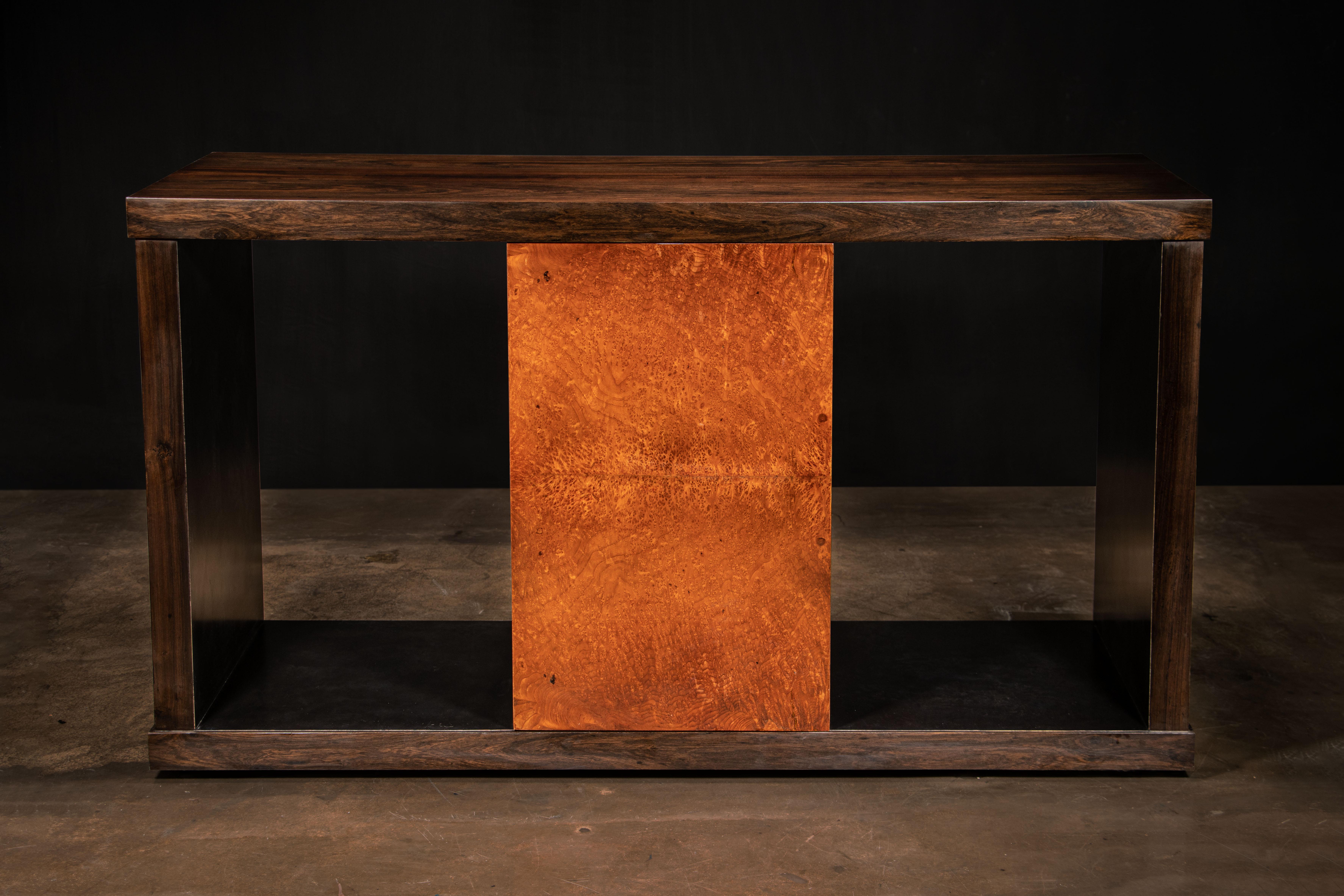 Anpassbares Sideboard aus exotischem Holz und Ölgeriebener Bronze von Costantini, Bertolucci (21. Jahrhundert und zeitgenössisch) im Angebot