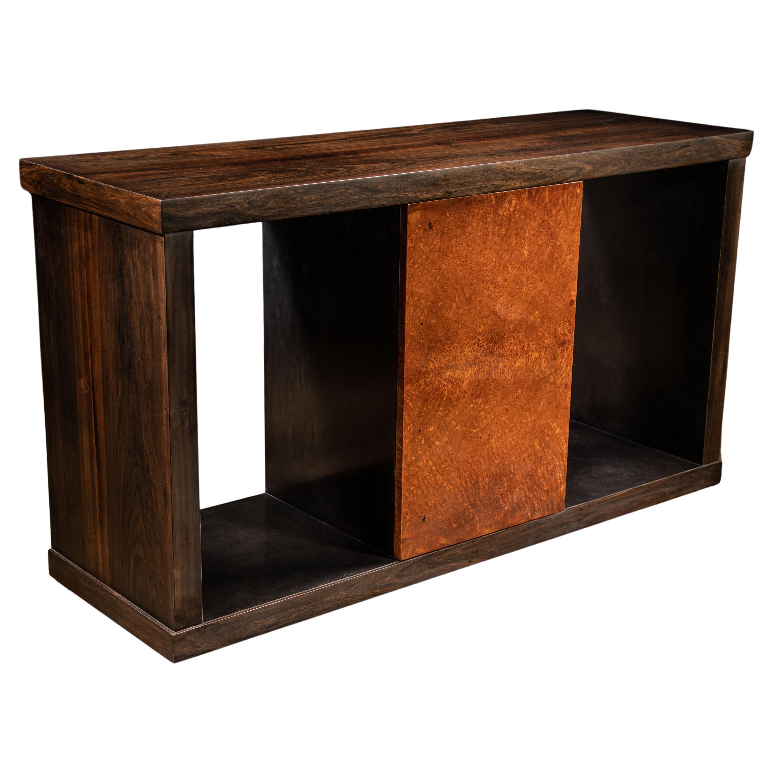Customizable Exotic Wood & Oil Rubbed Bronze Sideboard by Costantini, Bertolucci For Sale