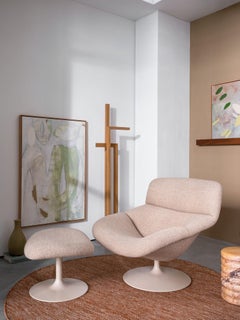 Customizable F518 Lounge Chair with Ottoman by Geoffrey D. Harcourt RDI
