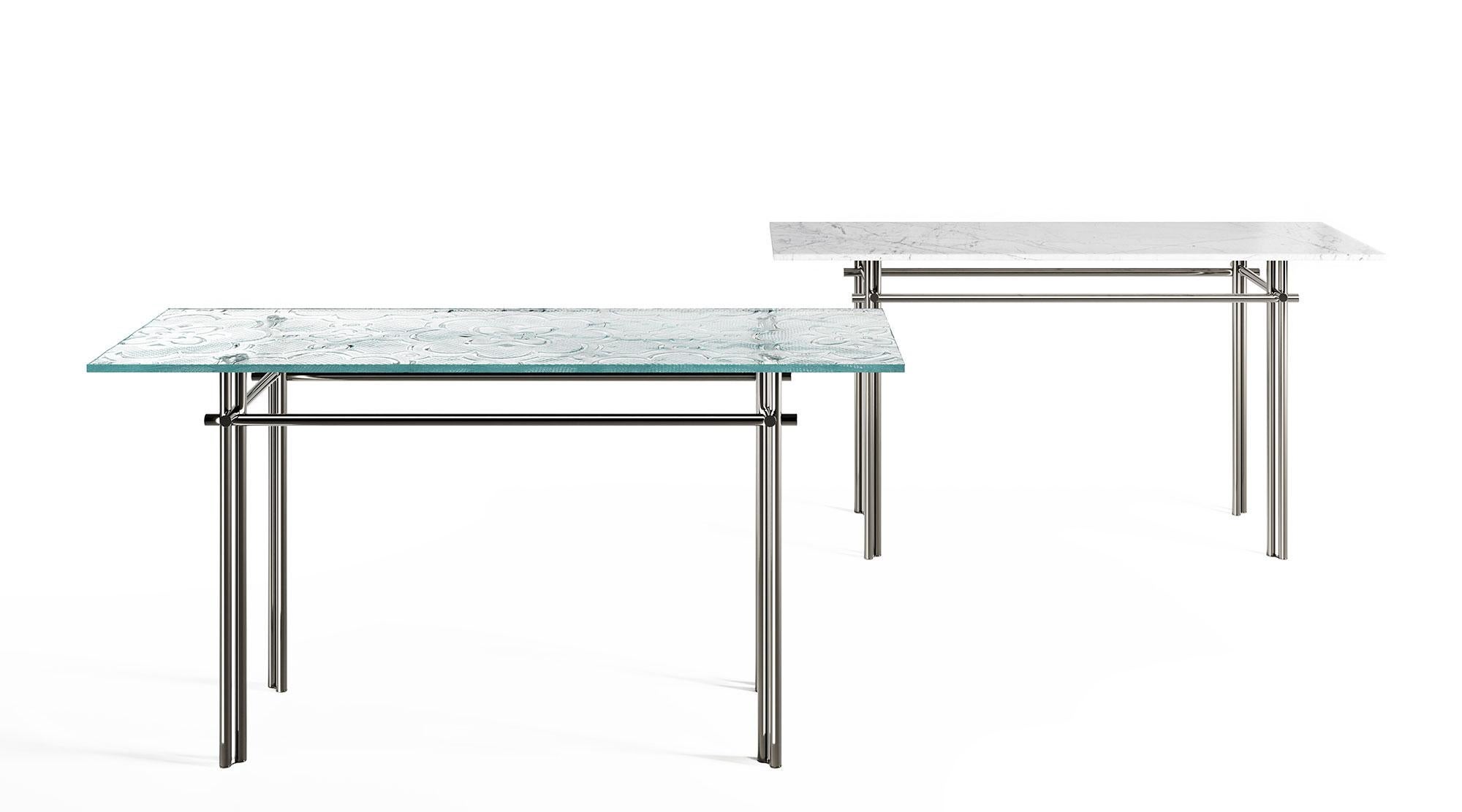 Customizable Fiam Italia Cristaline Glass Console by Marcel Wanders Studios For Sale 1