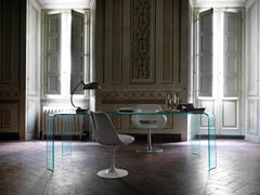 Mesa de cristal Fiam Italia Ragno personalizable by Vittorio Livi