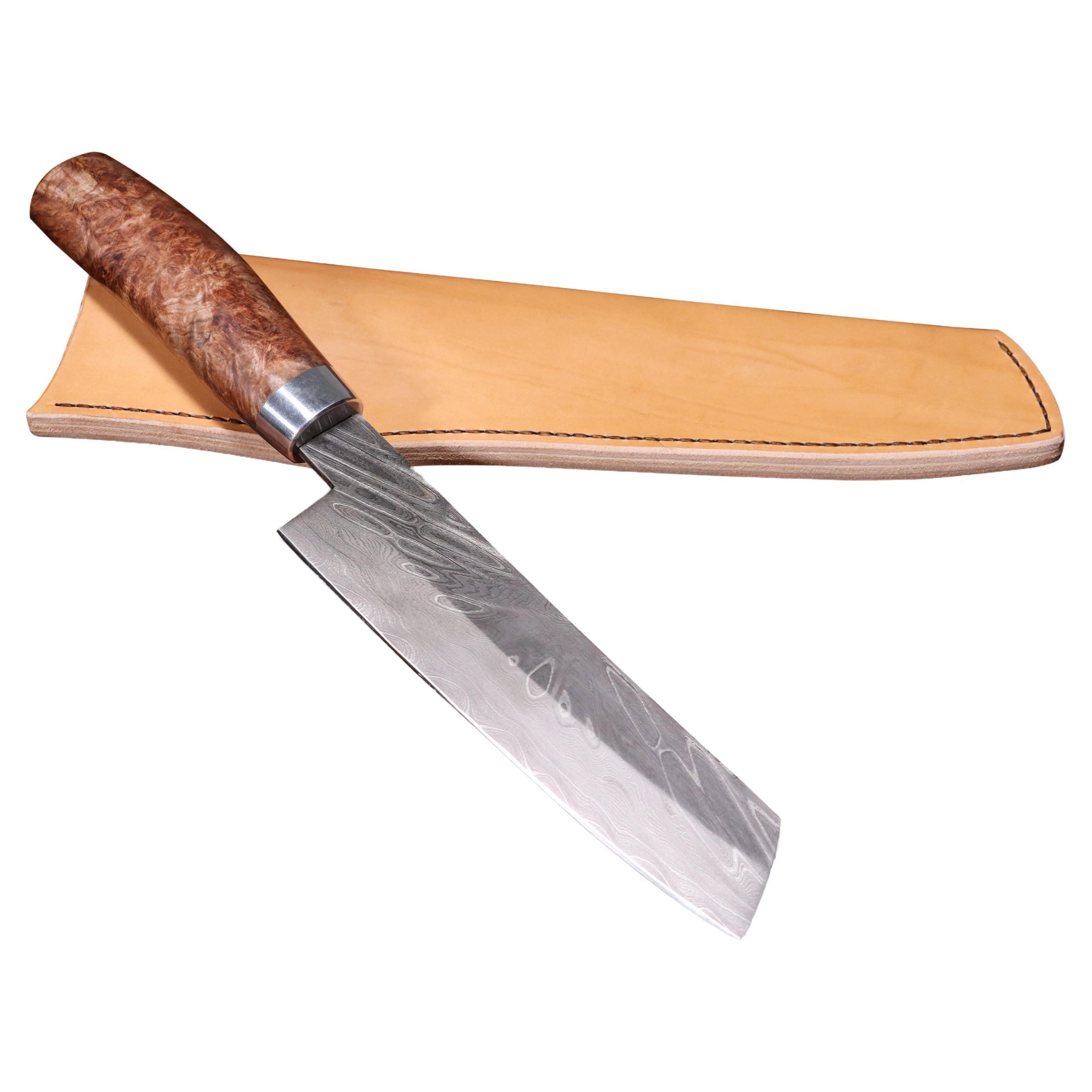 Couteau culinaire forgé en acier damassé personnalisable par Costantini Design/One, Damas en vente