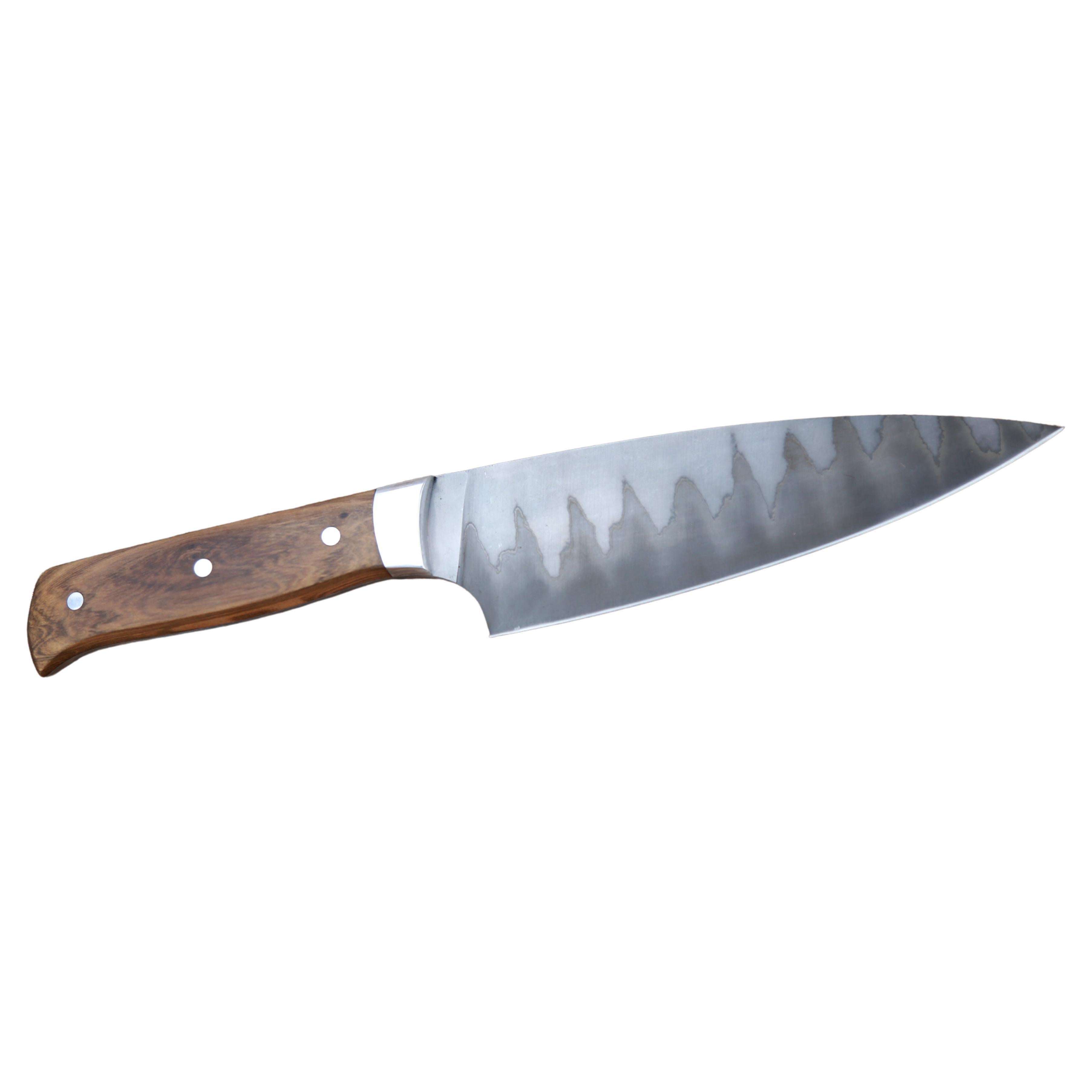 Customizable Forged Culinary San Mai Steel Knife from Costantini Design For Sale