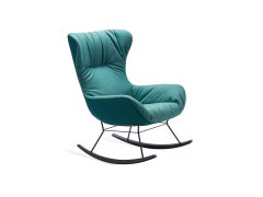 Customizable Freifrau Leya Rocking Wingback Chair  by Hoffmann Kahleyss Design