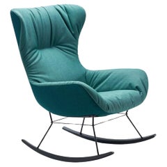 Customizable Freifrau Leya Rocking Wingback Chair  by Hoffmann Kahleyss Design