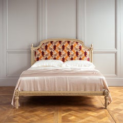 Customizable French Louis XVI Hand-Carved Bed by La Maison London (US King)
