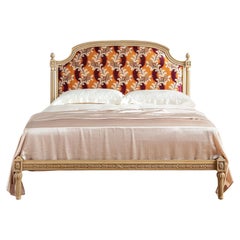 Customizable French Louis XVI Hand-Carved Bed by La Maison London (US King)