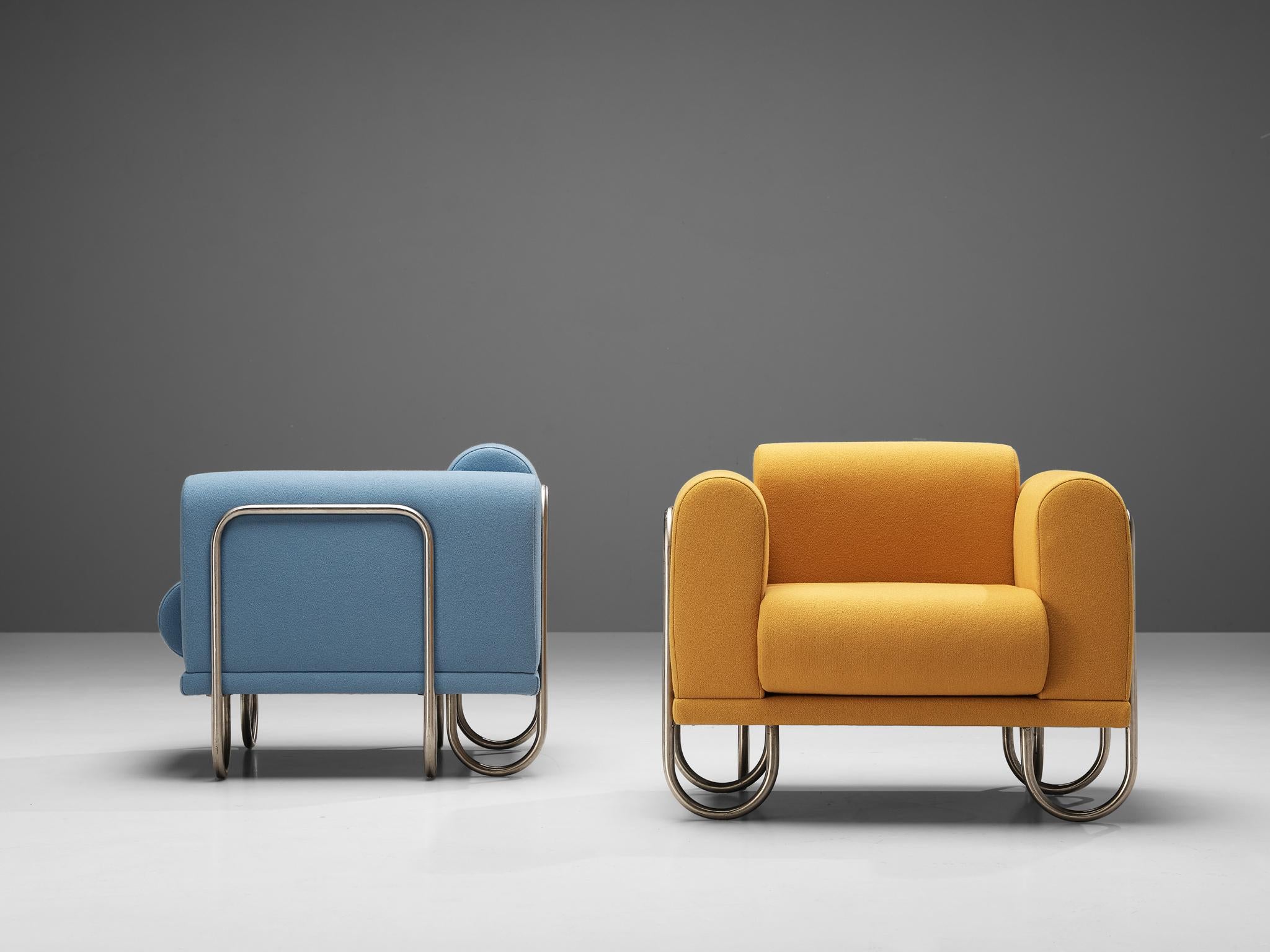 Byron Botker für Landes Anpassbare Lounge-Stühle mit Rohrrahmen im Zustand „Gut“ in Waalwijk, NL