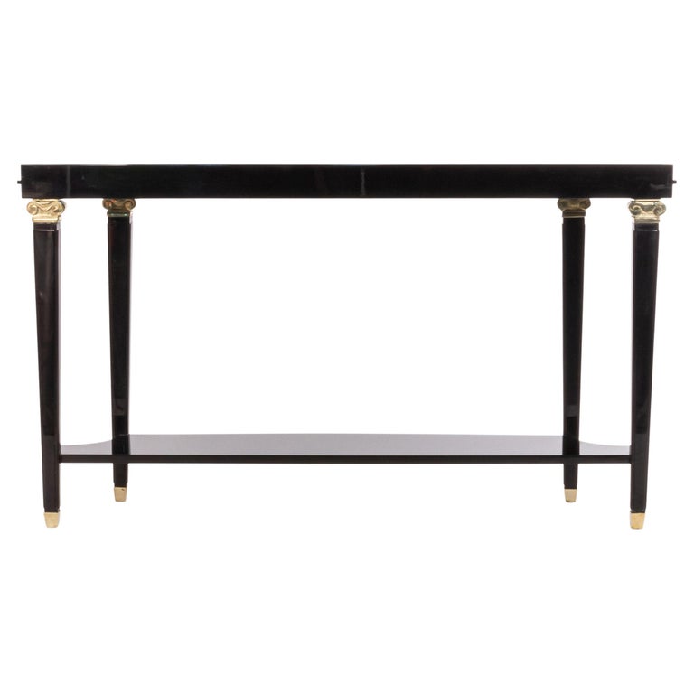 Black French Console Table 222 For On 1stdibs Hall Contemporary Sofa Back Black French Console Table 222 For, Quartz Black Mirrored Console Table & Mirror Set
