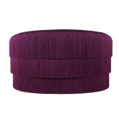 Poltrona con frange personalizzabile di Munna in velluto color gelso
