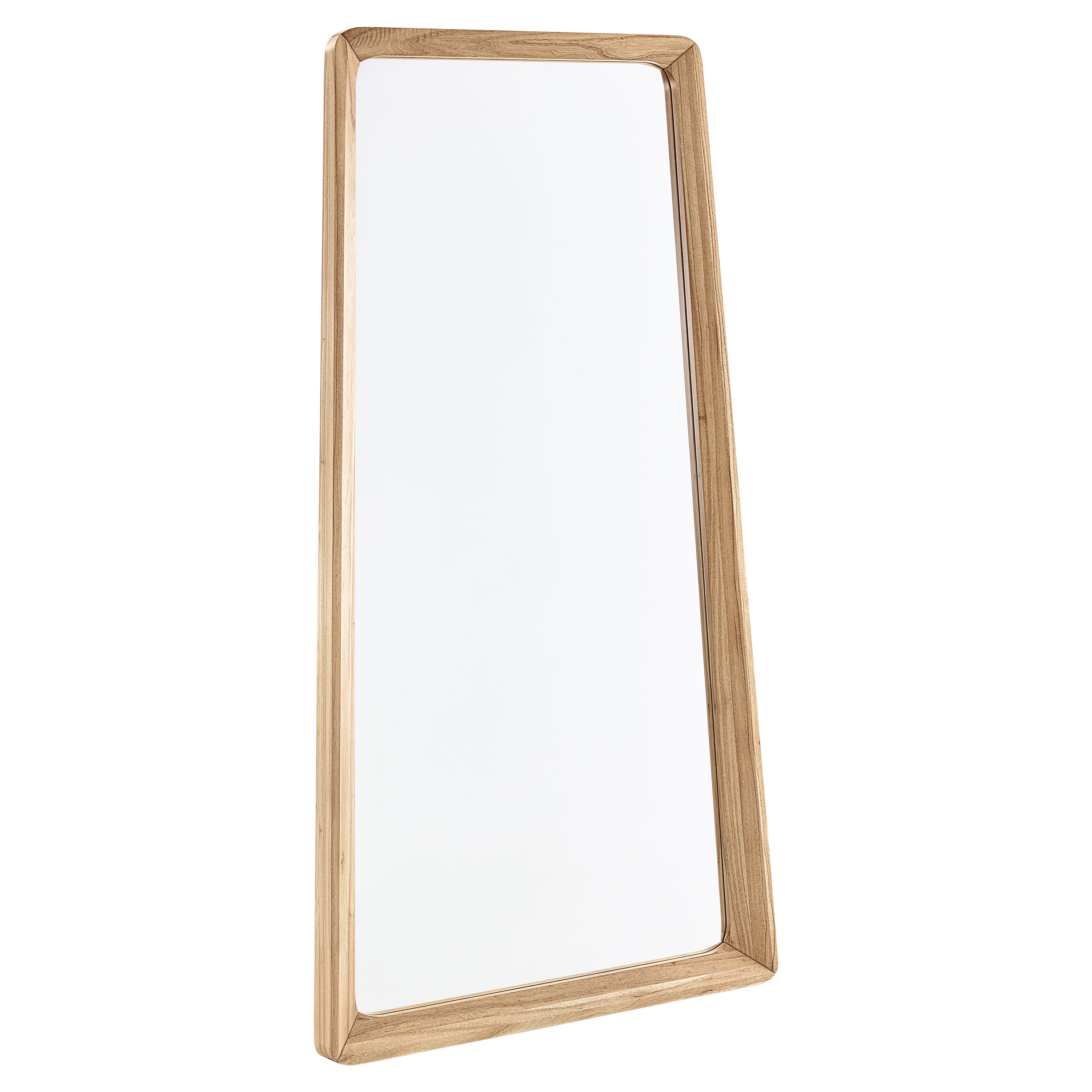 Customizable Full-Length Teak Mirror with Soft Corners – Duomo Collection