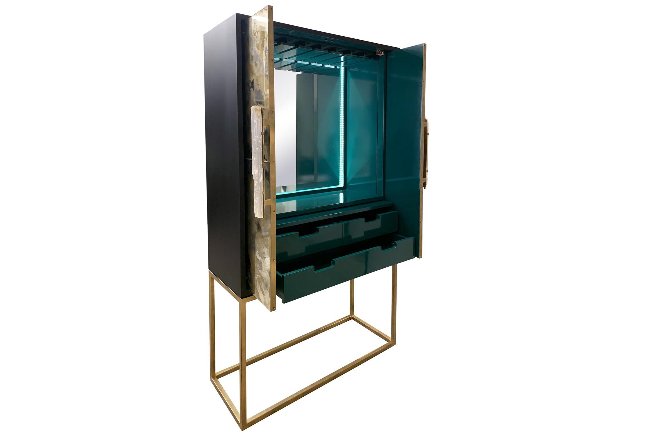 modern gold storage cabinets