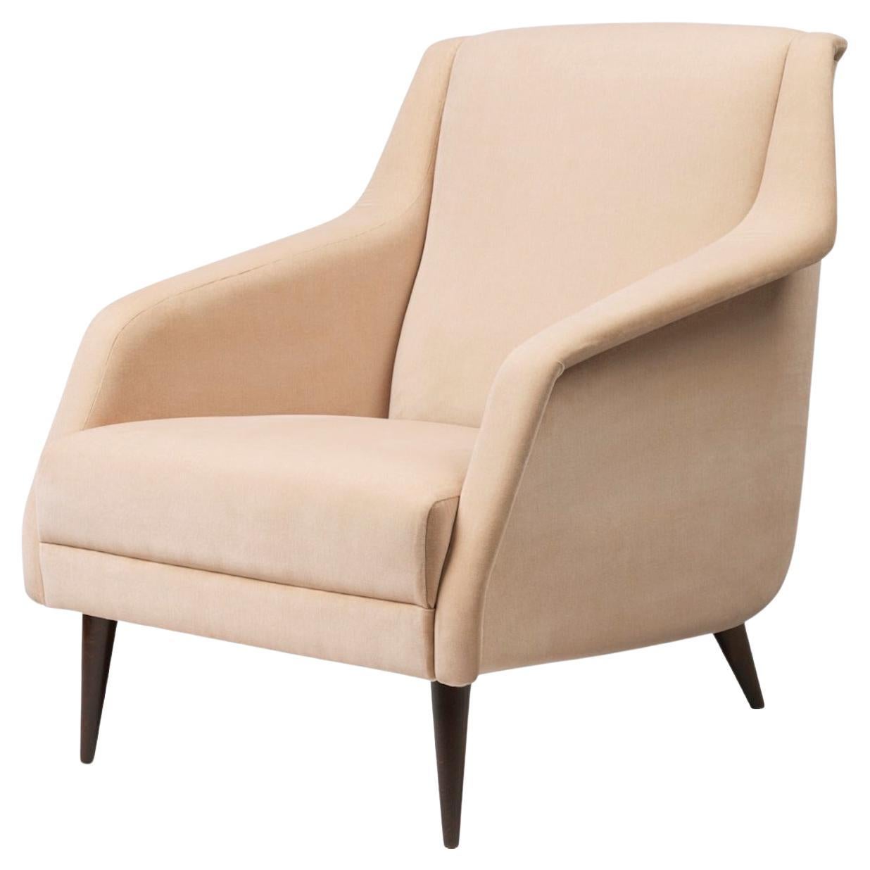 Customizable Gubi CDC Lounge Chair Fully Upholstered Designed by Carlo de Carli