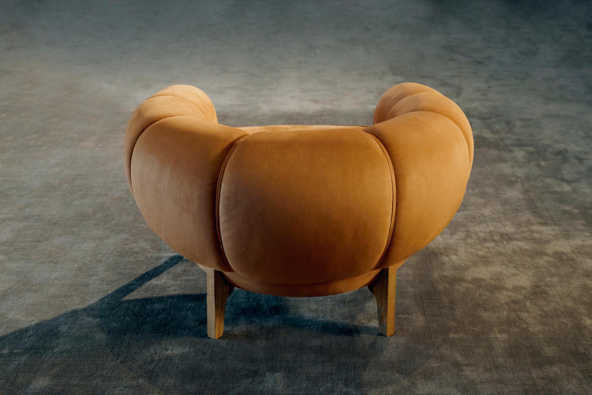 Contemporary Customizable Gubi Croissant Lounge Chair Designed by Illum Wikkelsø For Sale