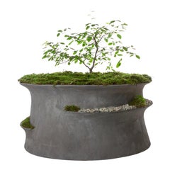 Vintage Concrete Jabbah Planter by OPIARY (D40", H22")