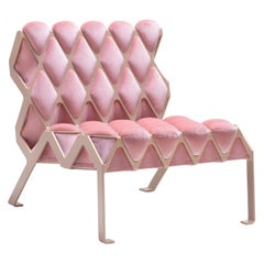 Handcrafted Matrice Chair in Steel and Parma Velvet by Tawla