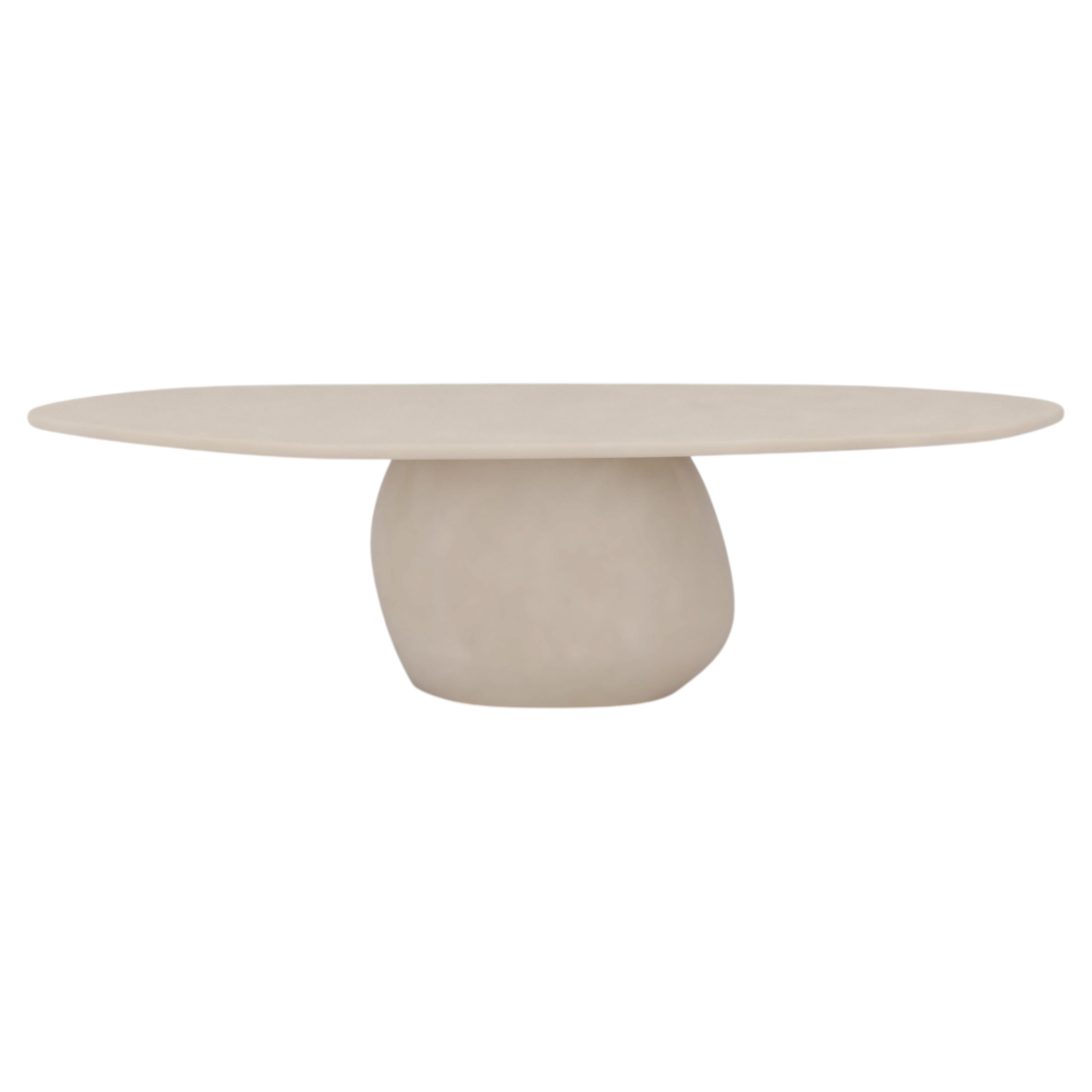 Customizable Handmade Plaster Sculptural Dining Table, Rock base, S280