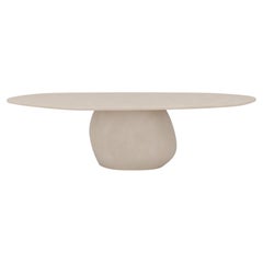 Customizable Handmade Plaster Sculptural Dining Table, Rock base, S280