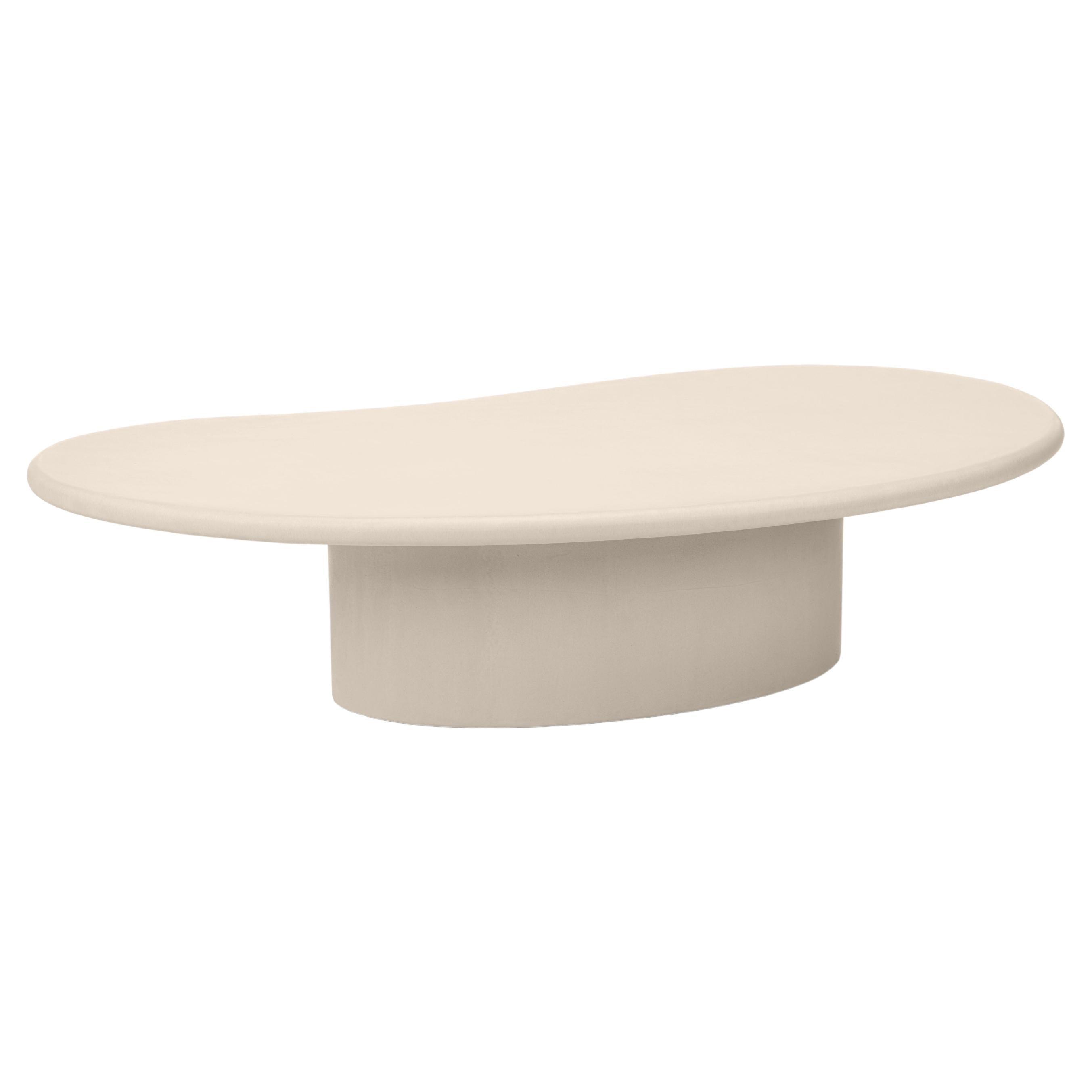 Customizable Handmade Plaster Textured Coffee Table, Organic Shape, A130