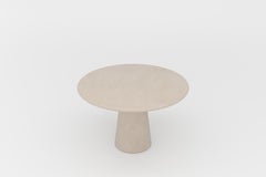 Customizable Handmade Plaster Textured Dining Table, Round, Contemporary CC120