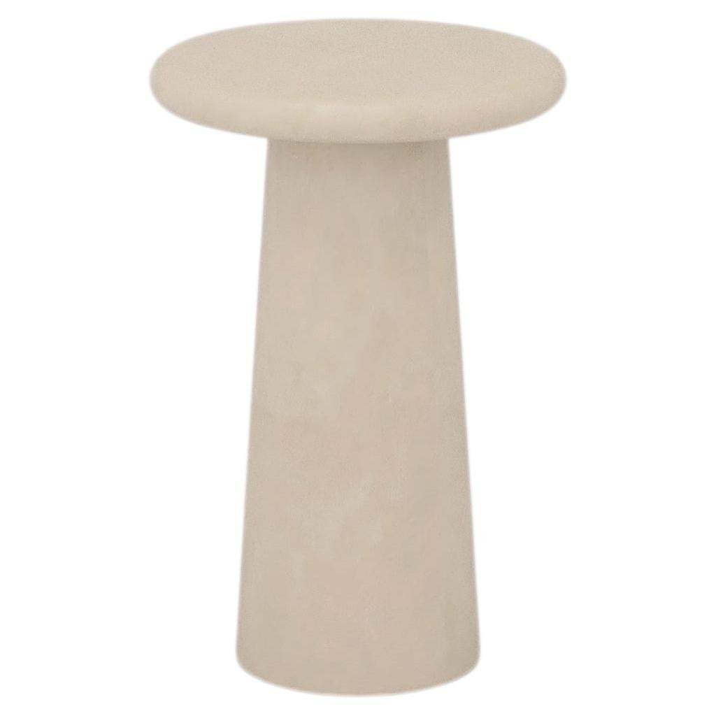 Customizable Handmade Plaster Textured Side Table, Round, Contemporary CC50 For Sale