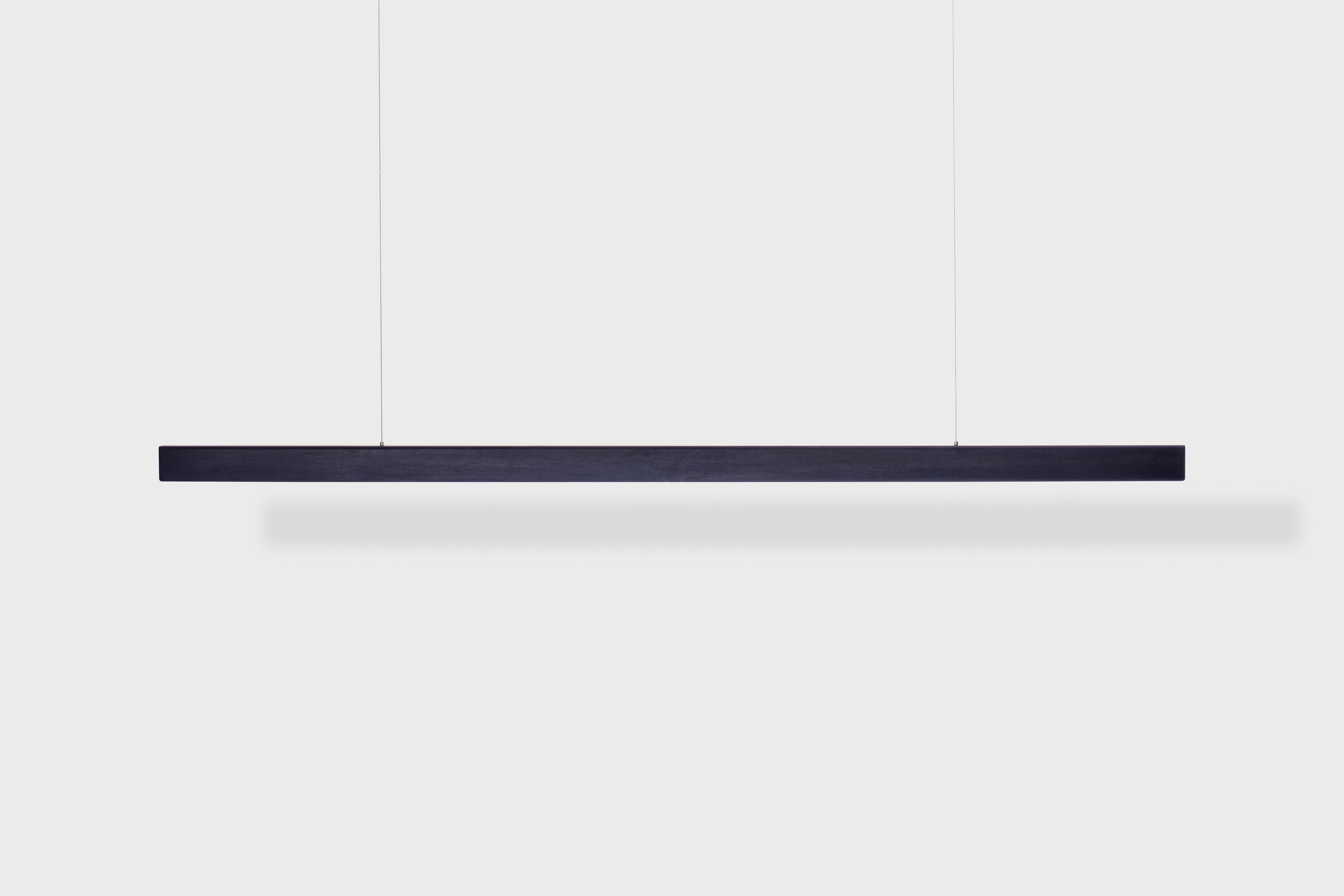 Lámpara Colgante Horizontal Personalizable 'I-Model Cordless' Acero Negro, 200 by Anour

Dimensiones:
- L. 200 x A. 5,3 x A. 3,5 cm

Detalles técnicos:
- 240V / 120V (disponible con Switchex) 
- LED de iluminación
- Potencia: 30 W
- Potencia