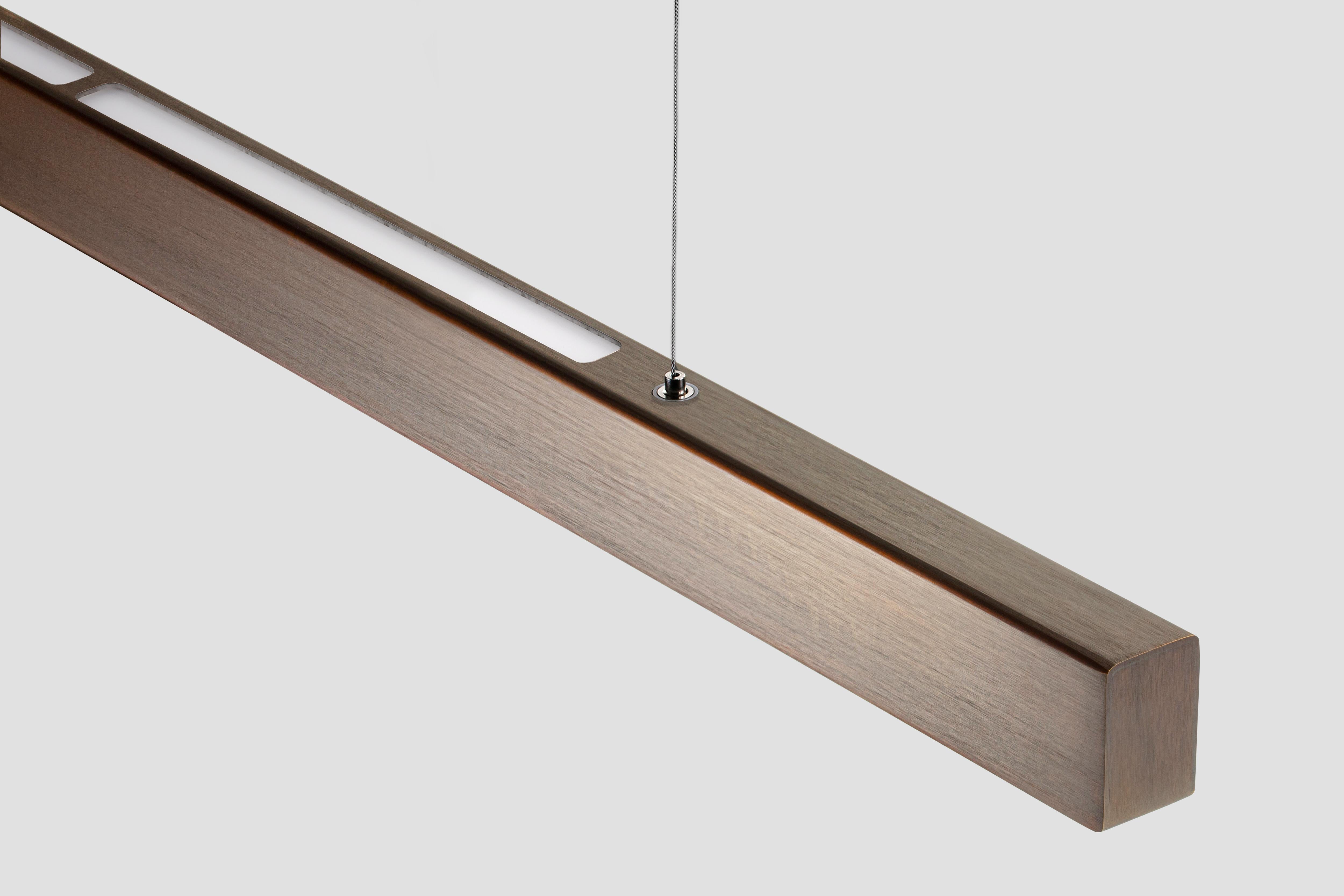 Moderno Lampada a sospensione orizzontale personalizzabile 'I-Model Cordless' in ottone brunito, 100 in vendita