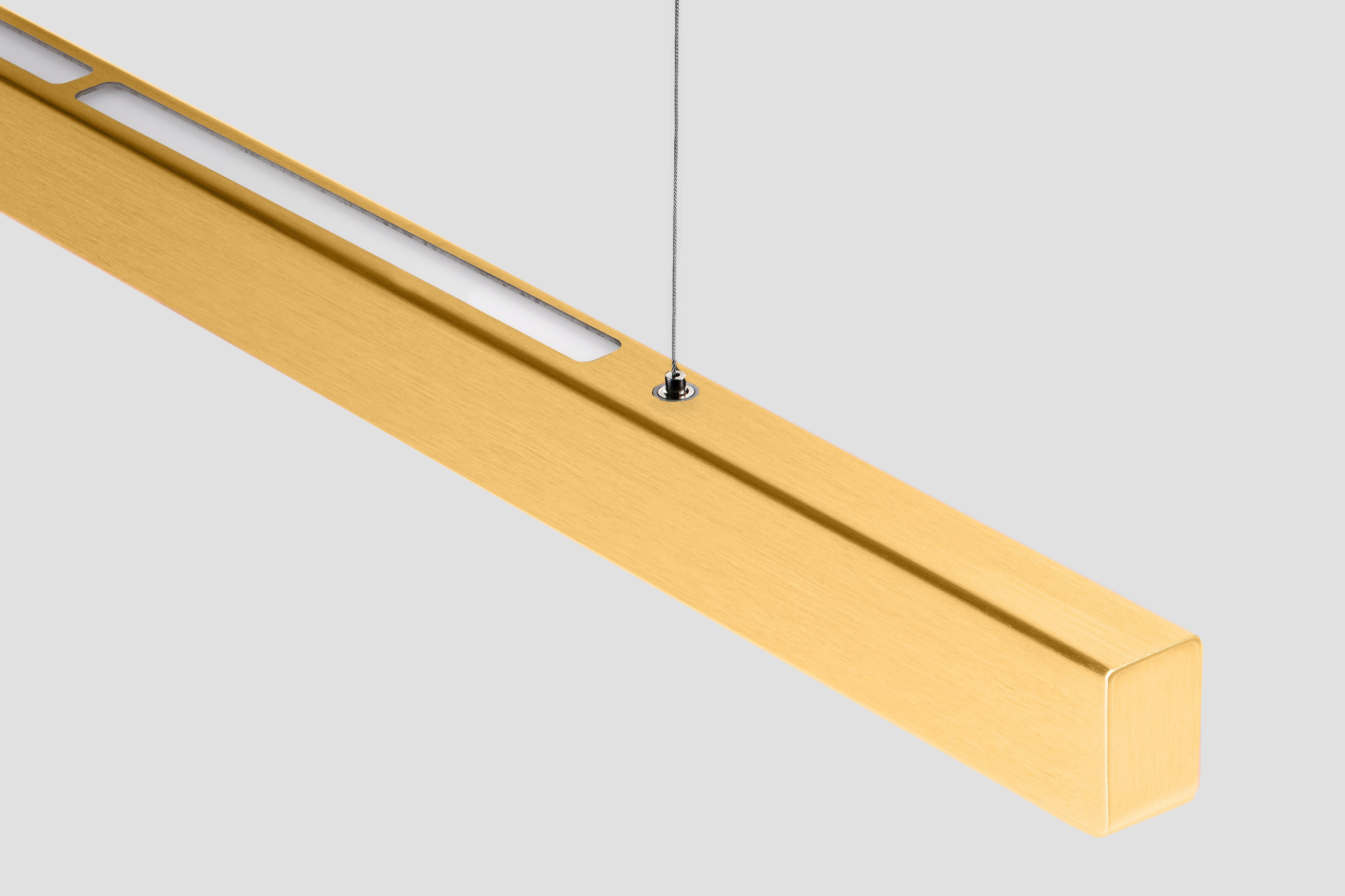 Danois Lampe suspendue horizontale personnalisable « I-Model Cordless » en laiton brossé, 100 en vente