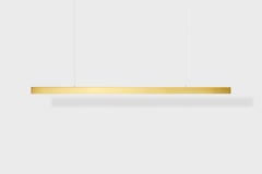Customizable Horizontal Pendant Lamp 'I-Model Cordless' Brushed Brass, 200